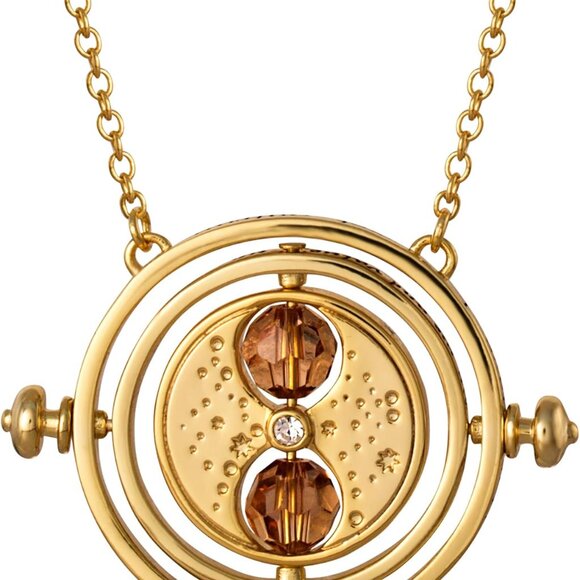 Jewelry Brass Time Turned Hourglass Necklace 22" Vintage Magical Gift - Picture 5 of 7